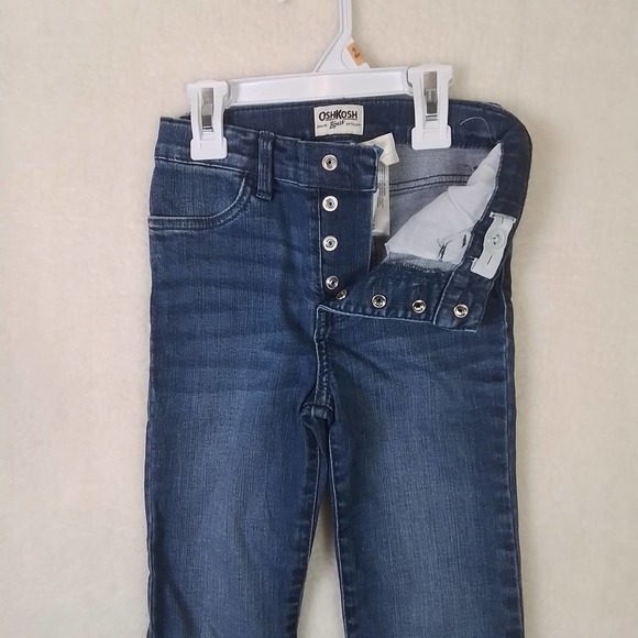 OshKosh High Rise Slim Fit Button Fly Jeans Girl's Size 6 in Medium Wash - Picture 6 of 13